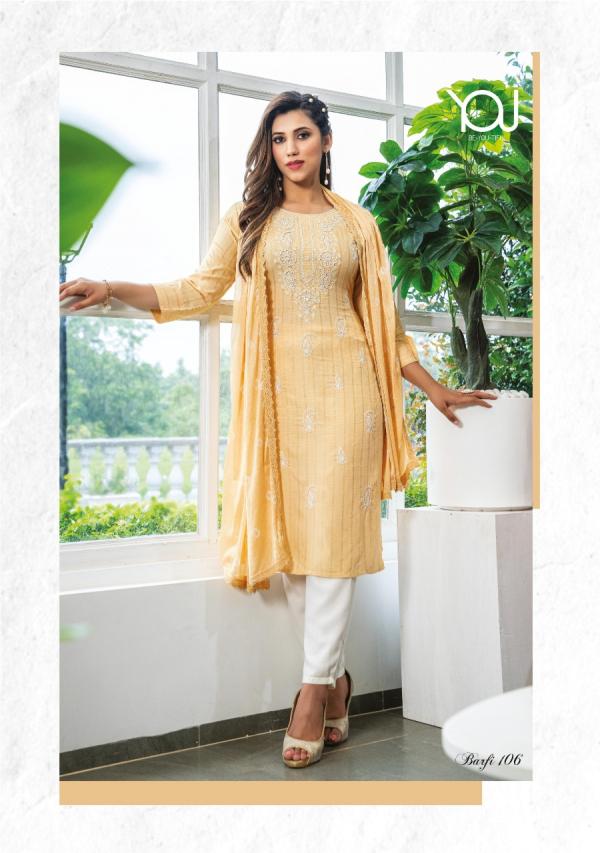 Wanna Barfi Rayon Designer Viscose Embroidery Ready made Suit